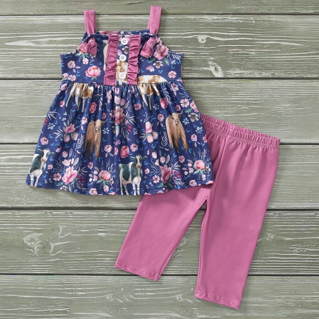 Moo in Bloom - 2 Piece Set