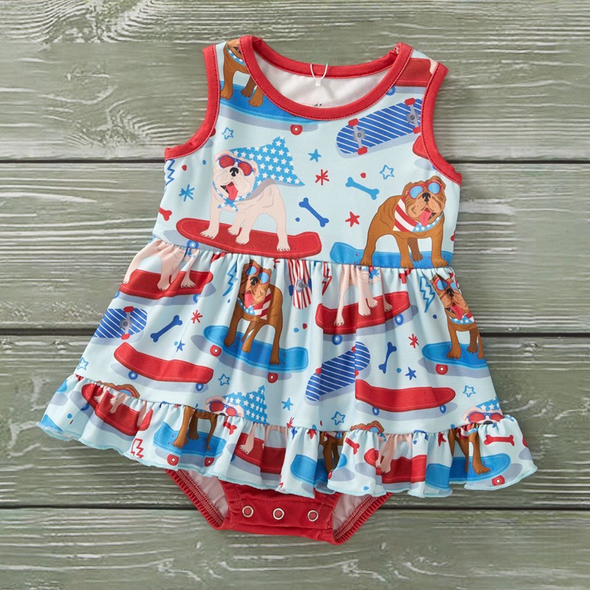 Red White & Blue - Romper