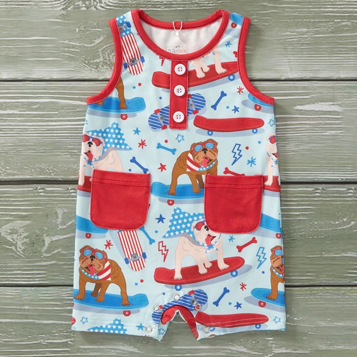 Red White & Blue - Romper