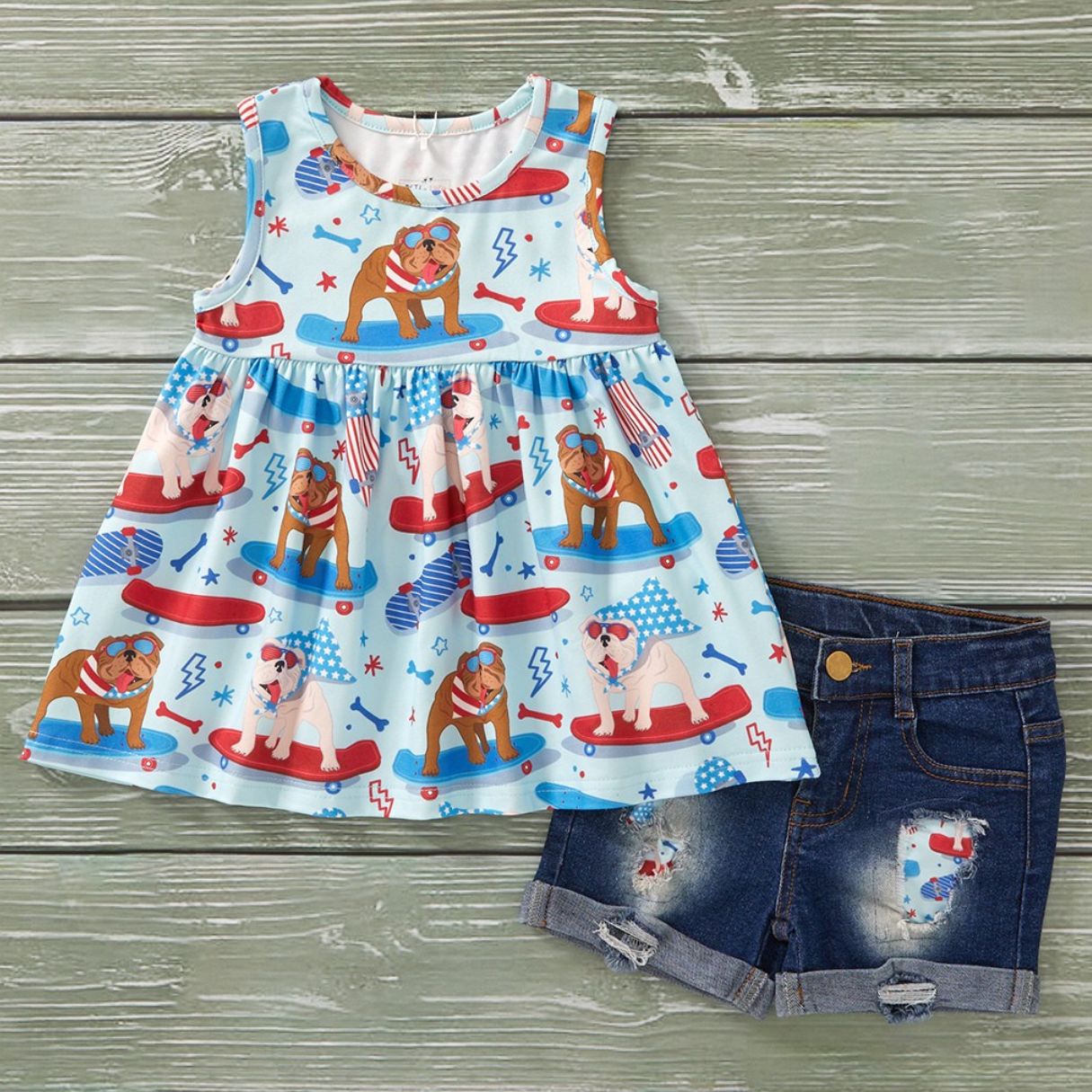 Red White & Blue - 2 Piece Set